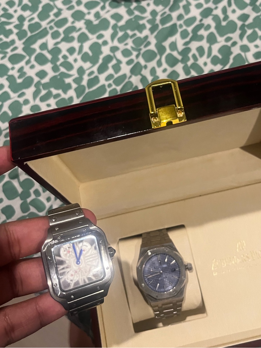 Stainless Steel Men's Watch - Silver and Blue